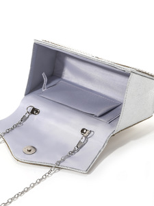 Bell Luxury Vintage Pearl Rhinestone Shiny Crossbody Wedding Clutch Bag Elegant Formal Evening Handbag for Ladies Fashion - Product Image 5