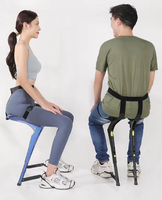 Canne-siège pliable, canne exosquelette, siège de marche portable et portable, pour travailleurs debout, charge de 300 lb, utilisation à domicile, réadaptation