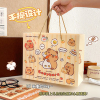 Sac cadeau de dessin animé Capybara mignon en gros sac d'école de shopping créatif pour dessert thé au lait