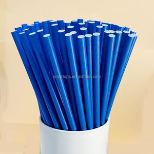 Одноразовые соломинки SmartposBlue Series из экологически чистого дерева и бумаги для вечеринок, дней рождений, свадеб и торжеств. - Product Image 5