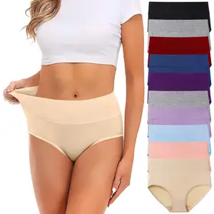 Venda quente Cuecas confortáveis respiráveis calcinha de tamanho grande adequada para a pele roupa íntima feminina personalizada