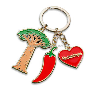 Porte-clés en métal personnalisé <span class=keywords><strong>Mozambique</strong></span> Baobab Arbre Phare Souvenir Logo personnalisé Afrique <span class=keywords><strong>Voyage</strong></span> Porte-clés Prix de gros - Product Image 2