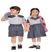 Ensemble uniforme scolaire d'été unisexe pour enfants, dernières créations, style attrayant, logo personnalisé, coton confortable pour garçons et filles