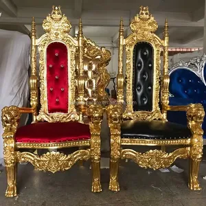 Sillas de trono de rey real para boda