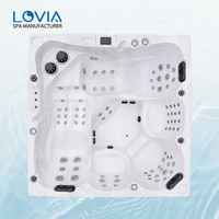 Bain à remous extérieur de luxe en acrylique de conception nouvelle, système de contrôle Balboa, spa avec hydromassage