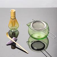 Nouveau bol à matcha en verre moderne et simple, minimaliste, avec bec verseur, outils à matcha, bol à thé, tasse, fouet, service à thé pour la maison, dans un coffret cadeau