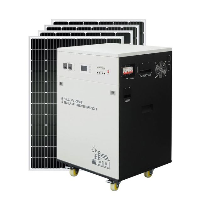 6000w Electric Portable Power Generator with Mppt Solar Panels 1500w Rechargeable Lead-Acid Battery 7000w & 3000w Options