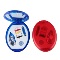 Kit de couture portable en plastique personnalisé avec logo, miroir et accessoires pour tricot et couture, idéal pour la maison et les hôtels (vente en gros)