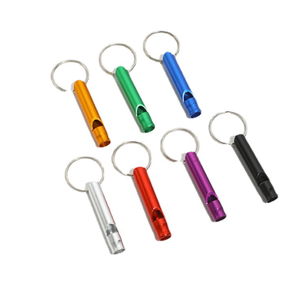 Silbato de Aleación de Aluminio HPW0210, Portátil, para Exteriores, Camping, Caza, Rescate, Supervivencia, Tamaño S, 4.7*0.9cm, con Llavero - Product Image 1
