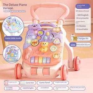 3 में 1 बेबी वॉकर और गतिविधि केंद्र, चलना सीखना, संगीत पैनल के साथ प्रारंभिक शैक्षिक पुश खिलौने - Product Image 3