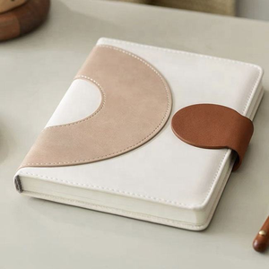 Carnet <span class=keywords><strong>en</strong></span> cuir A5 multicolore, bicolore avec boucle ronde - Idéal pour les cadeaux personnalisés et l'usage quotidien - Product Image 3