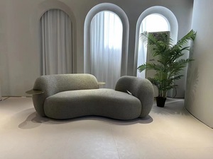 Creative Irregular Shape Arc Sectional <strong>Sofa</strong> <strong>Set</strong> With Tray Lounge <strong>Long</strong> <strong>Couch</strong> Furniture for Living Room Villa Decorate - Product Image 6