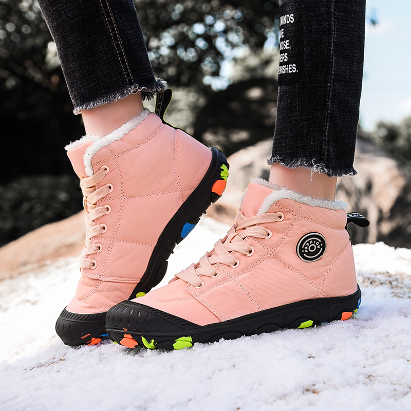 2021 New Fashion Children booties Leather Waterproof Winter Kids leather Children's boots Snow Shoes Martin Boots For Girls