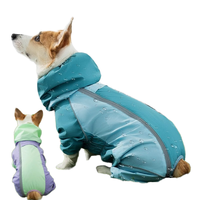 Luxuriöser Hunde-Regenmantel - Wasserdichter Polyester Vollschutz für Kleine & Mittelgroße Hunde Outdoor-Spaziergänge