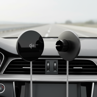 Support de chargeur sans fil pour téléphone portable monté sur voiture, durable, 25W, charge rapide, portable, aimant puissant, microphone en alliage d'aluminium