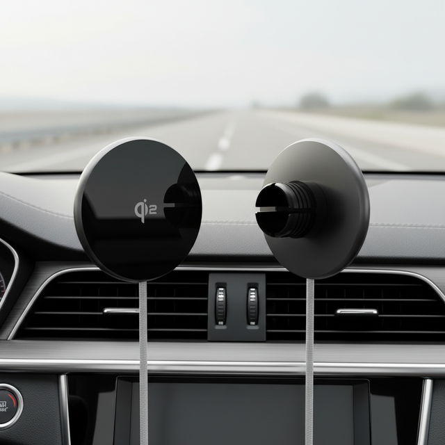 Durable 25W Car-mounted Mobile Phone Wireless Charger Holder Fast Charging Portable Strong Magnetic Microphone Aluminium Alloy