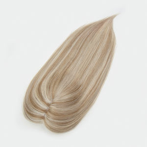 Srock 6*7 Mono Topper en Cheveux Humains Vierges Bruts Européens P8-60, Base en Soie, Lisse, pour Femmes Blanches, Direct Usine - Product Image 4