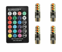 Nouvelle ampoule LED T10 W5w Rgb 12smd Cob Canbus 194 168 pour voiture avec télécommande Flash/stroboscope Lumière de lecture Lumière de dégagement