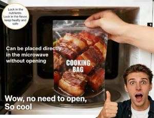 Bolsas para Calentar Pasta y Arroz Congelados, Diseñadas para Dumplings y Platos de Comida Rápida <span class=keywords><strong>Re</strong></span>-calentables, Bolsas para Microondas de Cocción Rápida - Product Image 4