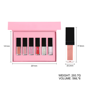 Grosir kustom Logo Vegan <span class=keywords><strong>Kit</strong></span> Lip Gloss 6 warna Set Lipgloss dengan Label privat-membuat <span class=keywords><strong>Kit</strong></span> rias merek Anda sendiri - Product Image 6