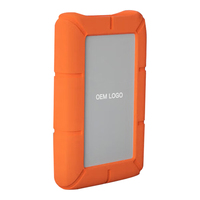 Hdd portabel 1TB 500GB, wadah Aluminium dengan penutup silikon Anti guncangan Casing Hard disk Drive