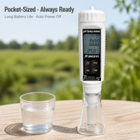 pH-mètre portable PH-100pro, testeur de pH et de température de type stylo étanche avec ATC pour l'analyse de la qualité de l'eau