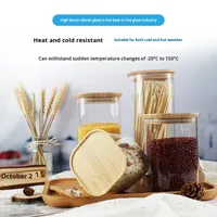 Pot de conservation en verre pour cuisine, étanche à l'humidité et à la poussière, hermétique pour céréales, nouilles, snacks, café, thé en feuilles