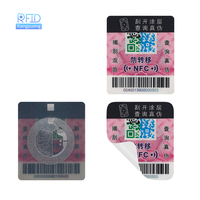 Etiqueta Nfc de holograma a prueba de manipulaciones imprimible de tamaño personalizado etiqueta Nfc Rfid antifalsificación personalizada