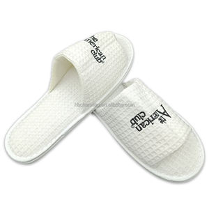 OEM <span class=keywords><strong>MARRIOTT</strong></span> Hotel Waffle desechable zapatillas de algodón para hombres y mujeres zapatillas de interior - Product Image 3