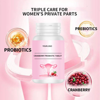Probiotiques pour femmes OEM/ODM personnalisés pour la santé vaginale, probiotiques à la canneberge, comprimés probiotiques pour femmes