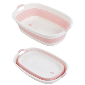Aave Space Plastic Foldable Kids Tubs With Bath Mats Set Bebe For Baby Bathtub