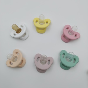 Yushan 5 Pack All Silicone BPA Free Multi Color Animal Pattern Fisiológico Nut Chupete Mango para bebés 6/18 meses - Product Image 6