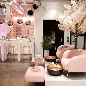 Mobiliário rosa de salão de beleza para pedicure, cadeiras não encanamento de pedicure, spa, pés, cadeira de pedicure