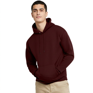 High Quality Polyester/Cotton Regular Fit Fleece Breathable Quick Dry <b>Hoodie</b> Athletic Streetwear Embossed Various Colors Winter - Product Image 1