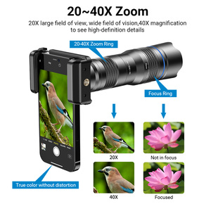Objectif de Téléphone Appareil Photo Numérique avec Zoom <span class=keywords><strong>20</strong></span>-<span class=keywords><strong>40x</strong></span>, Optiques en Verre, Double Zoom Télescopique Universel pour Smartphone - Product Image 3