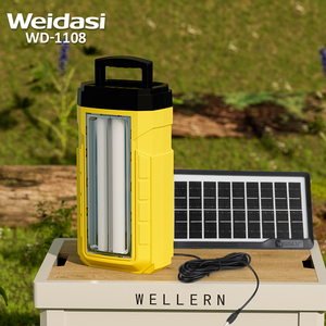 Kits de Sistema Solar de Emergencia Recargables Portátiles Weidasi con Función de Salida y Luces LED de Panel Solar - Product Image 1