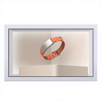Vitrine d'affichage LCD holographique transparente 21,5 pouces 1080P FHD Android 11 2 Go 32 Go Écran BOE Télécommande CMS Affiche numérique Texte