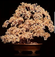 Grand Arbre de la Prospérité Chinois Feng Shui en Cristal Poli Écologique de Forme Hexagonale, Multicolore, Décoration EURAN