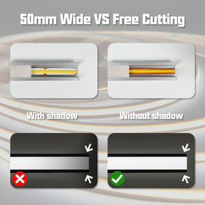 Tira de LED COB Freedom Cut Anywhere, 3000K 4000K 6000K, 12V 24V, Barra de Luz FOB, CRI 90 - Product Image 2