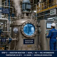 Chlorure de polyaluminium (PAC) en poudre blanche, qualité eau potable, fourniture d'usine