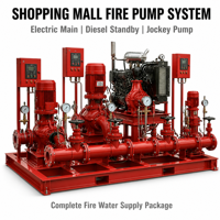 Ensemble complet de pompes anti-incendie pour centre commercial, pompe jockey électrique diesel
