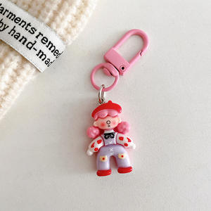 Hecion Nieuwe Mode Schattige Dubbele Paardenstaarten Kleine Meisjes Sleutelhanger Leuke Autosleutelring Verjaardagscadeau Mode DIY Sleutelhanger 5 Kleuren - Product Image 4