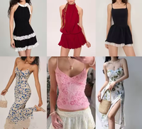 Nuevas fardos de ropa para mujer al por mayor, stock de proveedor, vestidos casuales de manga corta, ropa variada, suministro a granel, vestido maxi
