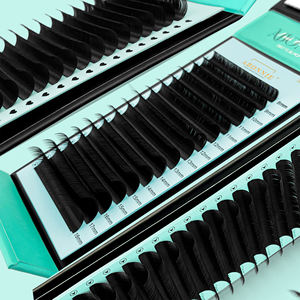 Abonnie Dark Fluffy Extensions de cils individuels 0.02 0.03 0.05 0.07 Private Label Volume Cils C D CC DD J U L M Plateaux de volume - Product Image 4