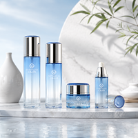 Flacons pompe cosmétiques de luxe en verre, pots à crème 50g 30ml 40ml 50ml 100ml 120ml, contenants pour soins de la peau avec sérigraphie