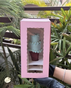 Boîte à gâteaux en papier écologique personnalisée de luxe avec logo pour <span class=keywords><strong>boulangerie</strong></span>, muffins, emballage de gâteaux, verres à vin, boîte à gâteaux avec fenêtre - Product Image 5