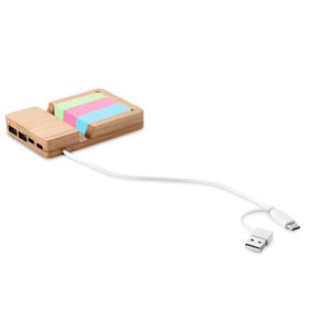 USB-2,0-концентратор и док-станция XUIX, 2-4 порта, бамбуковая подставка для телефона, комплект для зарядки - Product Image 6