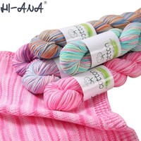 En Stock teint à la main dégradé Segment-teint pur coton bricolage tricoté bébé pull écharpe fil en gros