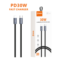 Cable de Datos Tipo-C de Carga Rápida Melinku 1M PD 30W 3A/5A para iPhone 14/13/12/11, Computadora y Cámara