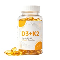 Kişiselleştirilmiş Yetişkin Vitamin D3+K2 Yumuşak Kapsül Takviyesi OEM/ODM Kemik Sağlığı Takviyesi Yumuşak Kapsülde